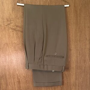 Men's Greg Peters Olive Green Dress Pants